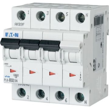 Eaton PL6-C32/3N 6KA-C Eğrisi 3X32A+N Otomatik Sigorta