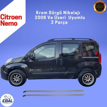 Ebal Oto 2 Parça Krom Citroen Nemo 2008 Üzeri Sürgü Nikelajı