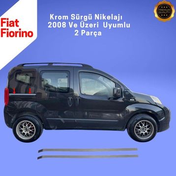 Ebal Oto 2 Parça Paslanmaz Çelik Krom Fiat Fiorino 2008 Üzeri Sürgü Nikelajı