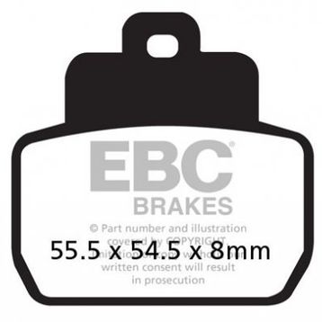 EBC SFA425 Organik Piaggio X9 250 Arka Fren Balatası