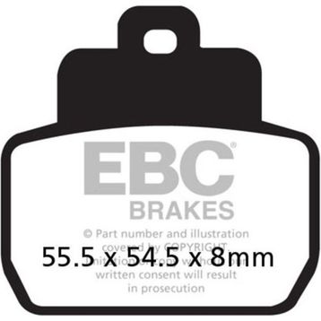 EBC SFA425 Organik Piaggio X9 250 Arka Fren Balatası