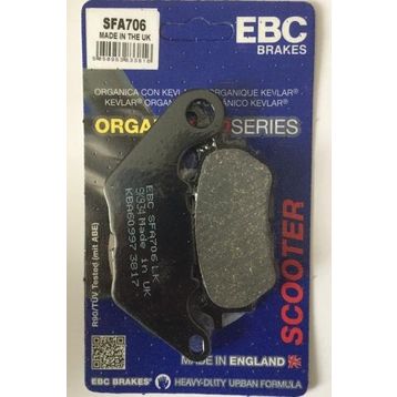 EBC SFA706 2018-2020 X-Max 250 Organik Standart Tek Renk Arka Fren Balatası