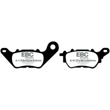 EBC SFA706 2018-2020 X-Max 250 Organik Standart Tek Renk Arka Fren Balatası