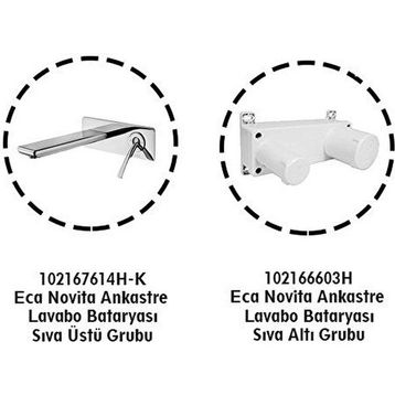 Eca 102167614H-K 102166603H Novita Ankastre Gömme Lavabo Batarya Set