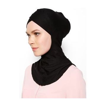 Ecardin 476567 Siyah Büyük Hijab Çapraz Bone