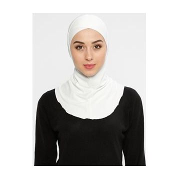 Ecardin Ekru Büyük Hijab Çapraz Bone
