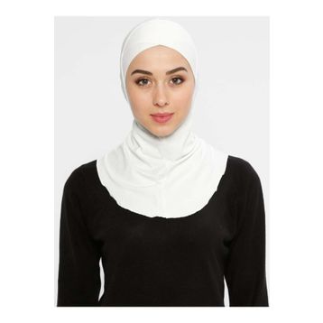 Ecardin Ekru Büyük Hijab Çapraz Bone