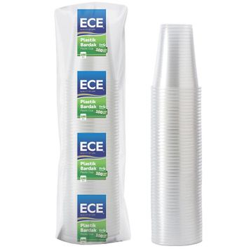 Ece 180 CC 100'lü Eko Otomat 1,4 GR Şeffaf Plastik Bardak