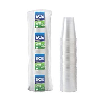 Ece 180 CC 100'lü Eko Otomat 1,4 GR Şeffaf Plastik Bardak