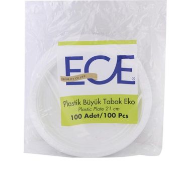 Ece 21 cm 100'lü Plastik Tabak