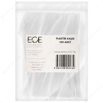 Ece Eko Beyaz 100'lü Plastik Kaşık