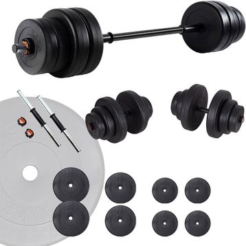Ecgspor 105 kg Vinyl Kaplama Halter Ve Dambıl Seti Ağırlık Seti