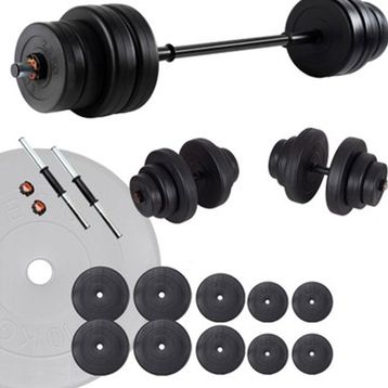 Ecgspor Hero Serisi 65 kg Dambıl Seti ve Halter Seti Ağırlık Fitness Seti