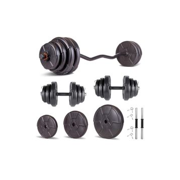 Ecgspor Z Bar 95 kg Dambıl Seti Ve Fitness Ağırlık Seti