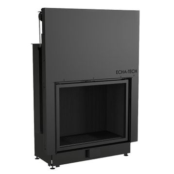 Echa Tech Düz 90x72 D Asansörlü Çelik Şömine Haznesi