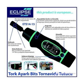 Eclipse ETS14-15 Bits Tutucu Tornavida