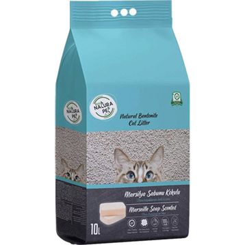 Eco Natura Pet 10 lt Natural Bentonit Marsilya Sabunu Kokulu İnce Taneli Doğal Kedi Kumu