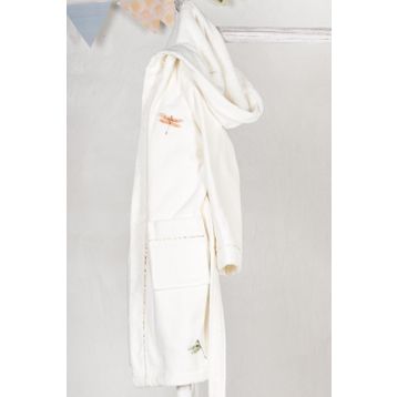Ecocotton %100 Organik Pamuk Nakışlı Nina Kız Çocuk Bornoz