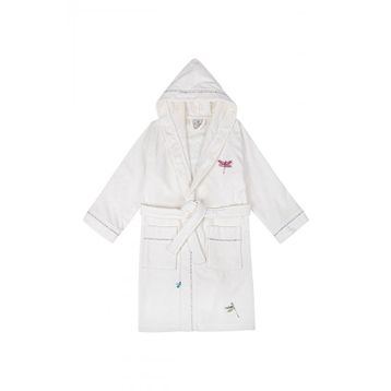Ecocotton %100 Organik Pamuk Nakışlı Nina Kız Çocuk Bornoz