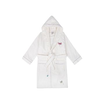 Ecocotton %100 Organik Pamuk Nakışlı Nina Kız Çocuk Bornoz