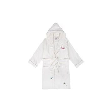 Ecocotton %100 Organik Pamuk Nakışlı Nina Kız Çocuk Bornoz