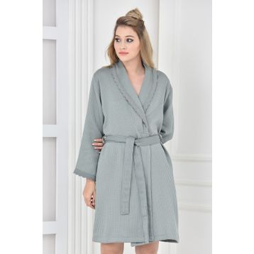 Ecocotton Alessa Organik Pamuk Kadın Pike Bornoz