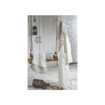 Ecocotton Ayliz Krem Kadın Bornoz