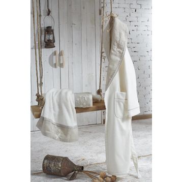 Ecocotton Ayliz Krem Kadın Bornoz