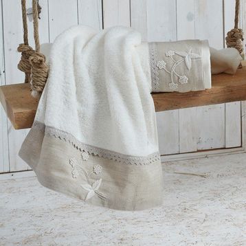 Ecocotton Ayliz Krem Kadın Bornoz