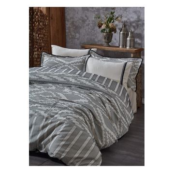 Ecocotton Colossae Siyah Organik Pamuk Çift Kişilik Nevresim Takımı
