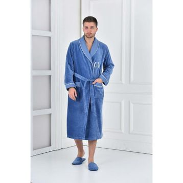 Ecocotton Derin Koyu Mavi Erkek Bornoz