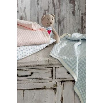 Ecocotton Dream Mavi Örgü Bebek Battaniye