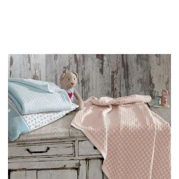 Ecocotton Dream Mavi Örgü Bebek Battaniye
