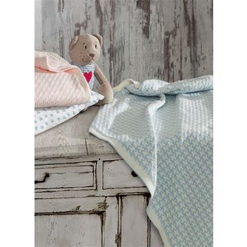 Ecocotton Dream Mavi Örgü Bebek Battaniye