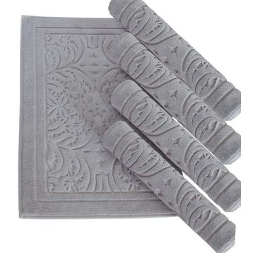 Ecocotton Elenora Gri Pamuk 50x80 cm Banyo Paspası