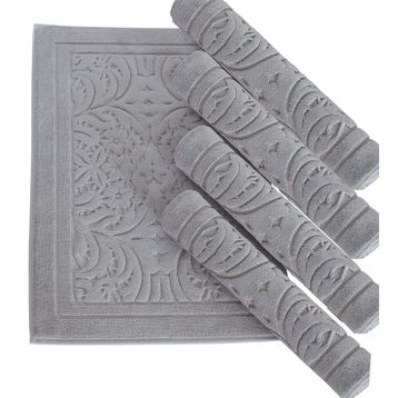 Ecocotton Elenora Gri Pamuk 50x80 cm Banyo Paspası
