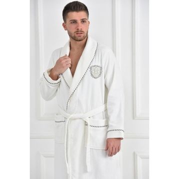 Ecocotton Ella Krem Erkek Bornoz
