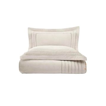 Ecocotton Feza Krem Çift Kişilik Yatak Örtüsü Takımı