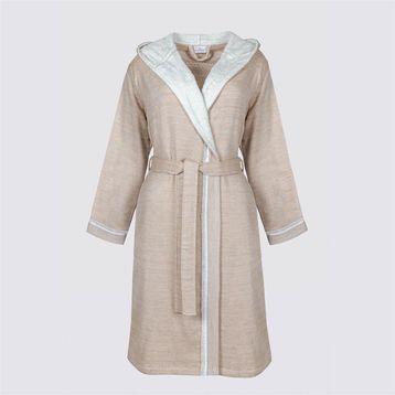 Ecocotton Hasna Terra %100 Organik Pamuk Keten Kadın Bornoz