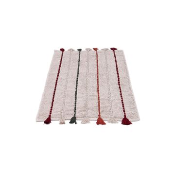 Ecocotton Katari %100 Organik Pamuk El Nakışlı Bej 50x80 cm Banyo Paspası