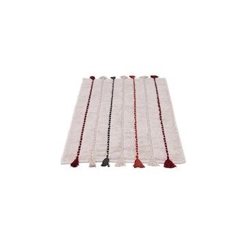 Ecocotton Katari %100 Organik Pamuk El Nakışlı Bej 50x80 cm Banyo Paspası