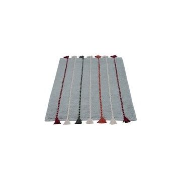 Ecocotton Katari %100 Organik Pamuk El Nakışlı Yeşil 50x80 cm Banyo Paspası