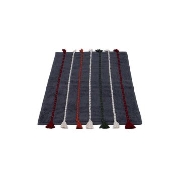 Ecocotton Katari %100 Organik Pamuk El Nakışlı Yeşil 50x80 cm Banyo Paspası