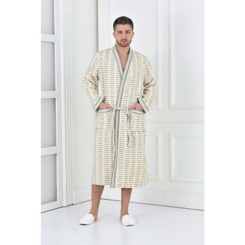 Ecocotton Laodikeia Krem Erkek Bornoz
