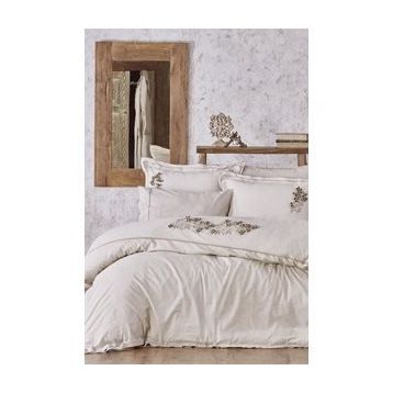 Ecocotton Masal Bej Çift Kişilik Nevresim Takımı