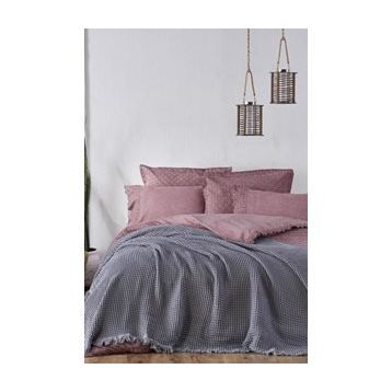 Ecocotton Seren Antrasit Organik Pamuk Çift Kişilik Pike