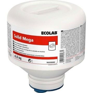 Ecolab Solid Mega 4.5 kg Orta ve Sert Sularda Etkili, Süper Konsantre Katı Bulaşık Makinesi Deterjanı