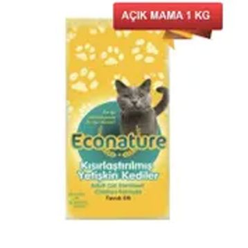 Econature Kısırlaştırılmış Tavuklu 1 kg Kedi Maması