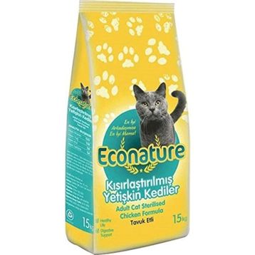 Econature Sterilised Tavuklu Kısırlaştırılmış 15 KG Yetişkin Kedi Maması