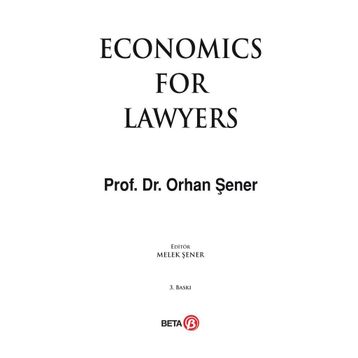 Economics For Lawyers - Orhan Şener